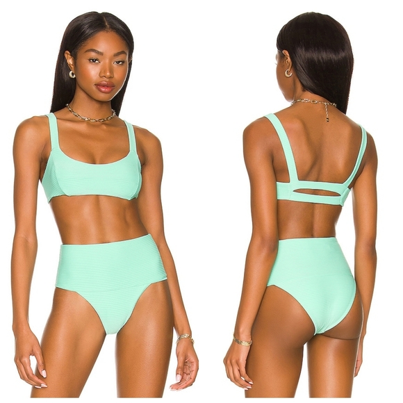 L*Space Jess Desi Bikini Set Bright Teal - Picture 5 of 6